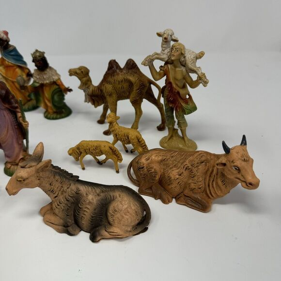 Vintage Presepio Italian Nativity 12 Pc Set Figurine Figure Krippenfiguren Italy - Picture 3 of 7